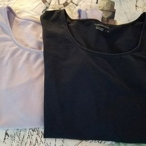 Coldwater Creek tank tops with lace bottom.